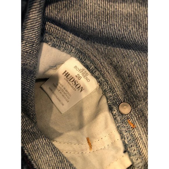 Hudson JESSI BOYFRIEND JEANS Distressed HIGH WAIST Released HEM Size 26 - Picture 6 of 7